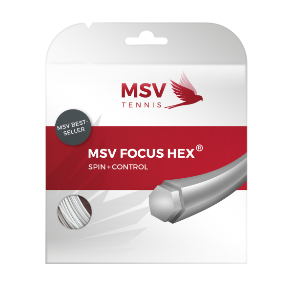 MSV Focus-Hex 1.18mm 12m Biały - Naciąg Tenisowy