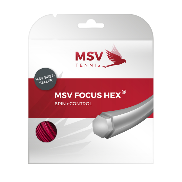 MSV Focus-Hex 1.23mm 12m Czerwony - Naciąg Tenisowy