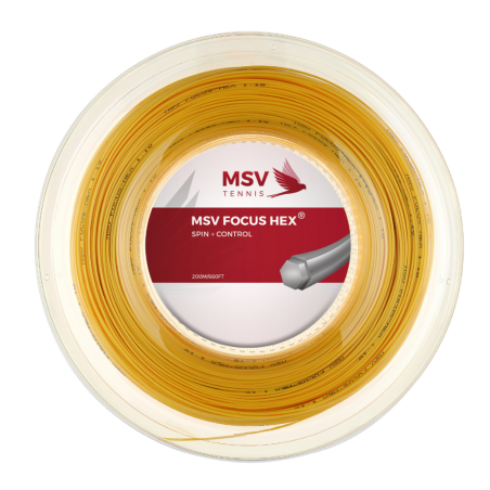 MSV Focus-Hex 1.23mm 200m Żółty - Naciąg Tenisowy
