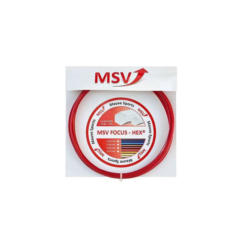 MSV Focus-Hex 1.10mm 12m Czerwony - Naciąg Tenisowy