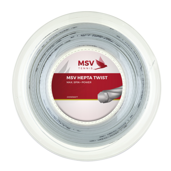 MSV Hepta Twist 1.15mm 200m Biały - Naciąg Tenisowy