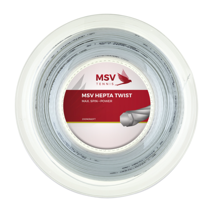 MSV Hepta Twist 1.15mm 200m Biały - Naciąg Tenisowy
