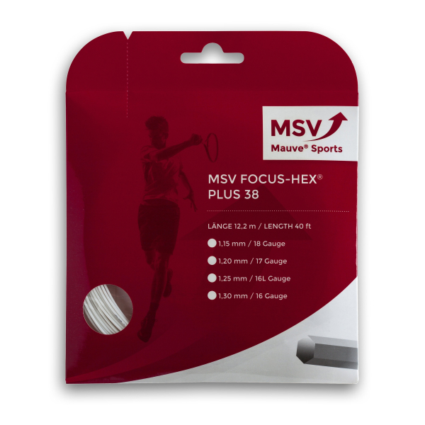 MSV Focus-Hex Plus 38 1.25mm 12m Biały - Naciąg Tenisowy