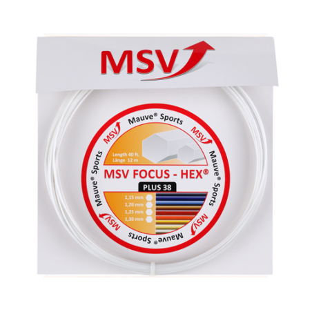 MSV Focus-Hex Plus 38 1.25mm 12m Biały - Naciąg Tenisowy