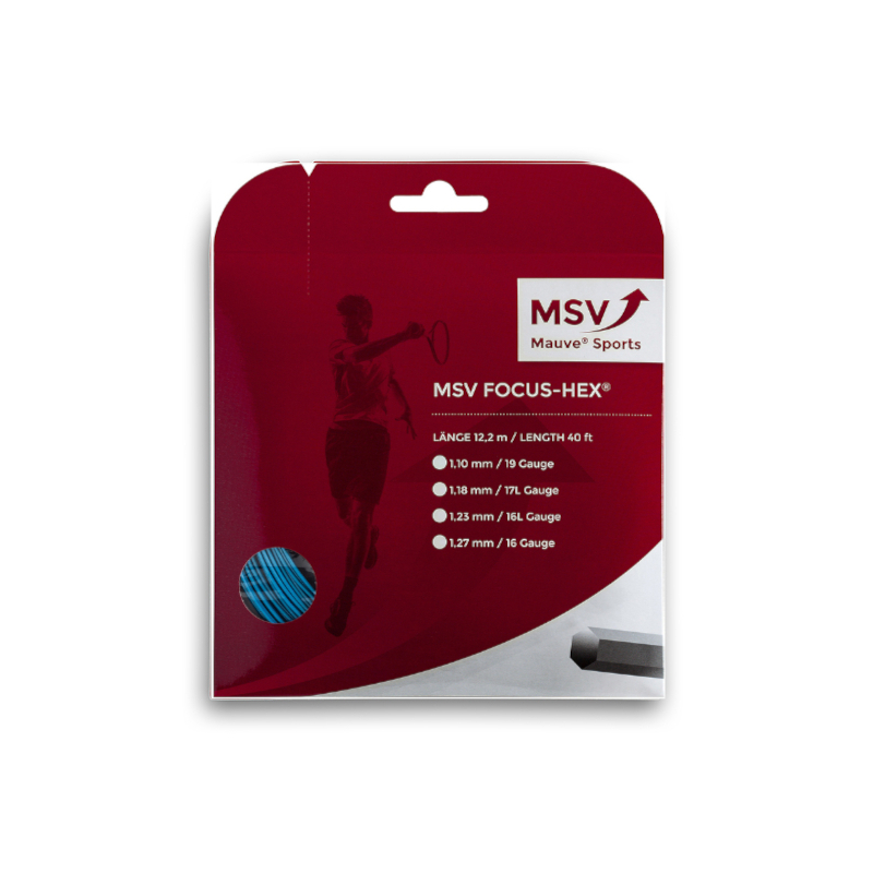 MSV Focus-Hex 1.10mm 12m Niebieski - Naciąg Tenisowy