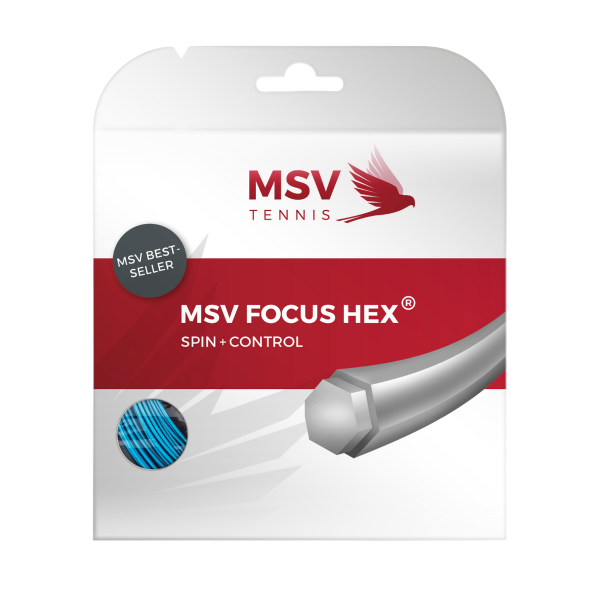 MSV Focus-Hex 1.23mm 12m Niebieski - Naciąg Tenisowy