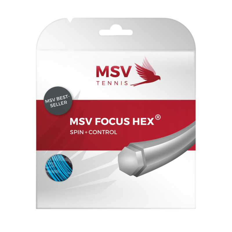 MSV Focus-Hex 1.23mm 12m Niebieski - Naciąg Tenisowy
