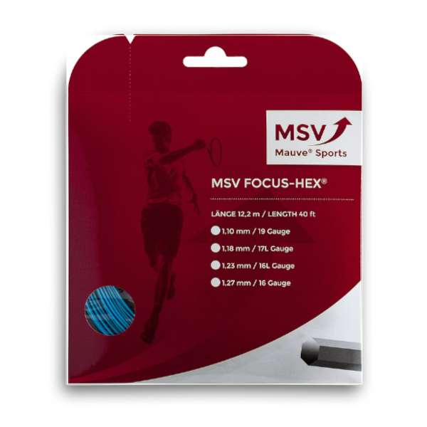 MSV Focus-Hex 1.27mm 12m Niebieski - Naciąg Tenisowy