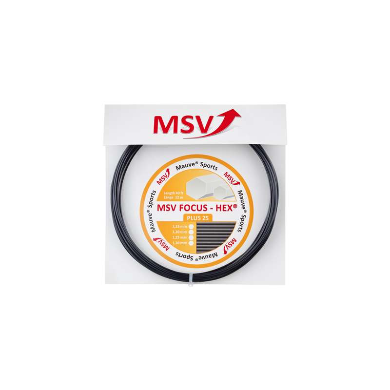 MSV Focus-Hex Plus 25 1.20mm 12m Czarny - Naciąg Tenisowy