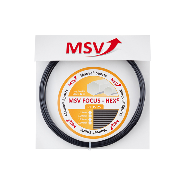 MSV Focus-Hex Plus 25 1.30mm 12m Czarny - Naciąg Tenisowy