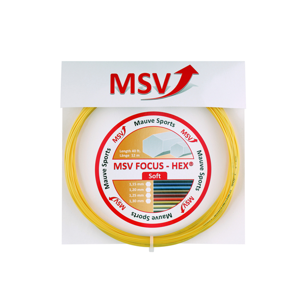 MSV Focus-Hex Soft 1.20mm 12m Żółty - Naciąg Tenisowy
