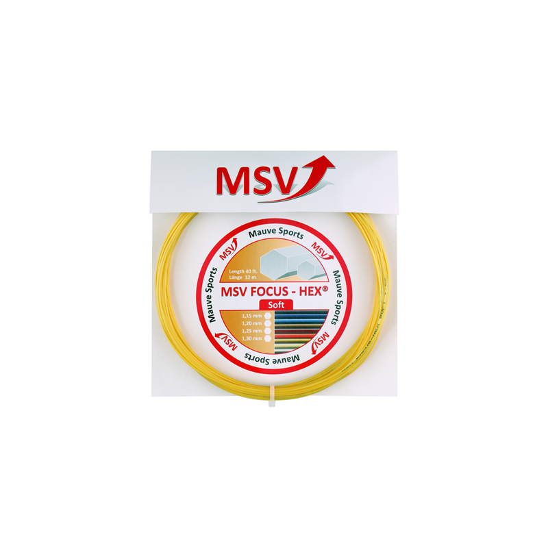 MSV Focus-Hex Soft 1.20mm 12m Żółty - Naciąg Tenisowy