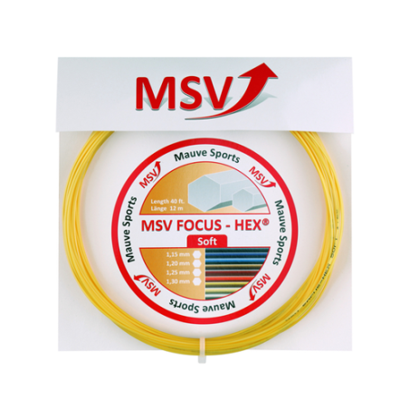 MSV Focus-Hex Soft 1.20mm 12m Żółty - Naciąg Tenisowy