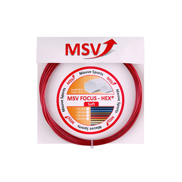 MSV Focus-Hex Soft 1.25mm 12m Czerwony - Naciąg Tenisowy