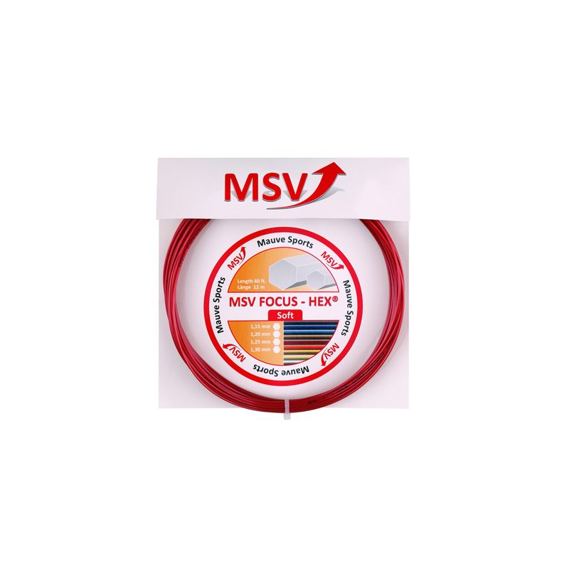 MSV Focus-Hex Soft 1.25mm 12m Czerwony - Naciąg Tenisowy