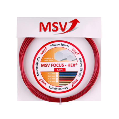 MSV Focus-Hex Soft 1.25mm 12m Czerwony - Naciąg Tenisowy