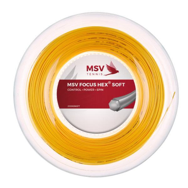 MSV Focus-Hex Soft 1.20mm 200m Żółty - Naciąg Tenisowy