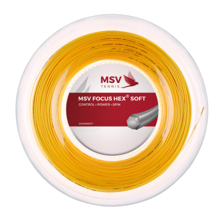 MSV Focus-Hex Soft 1.20mm 200m Żółty - Naciąg Tenisowy