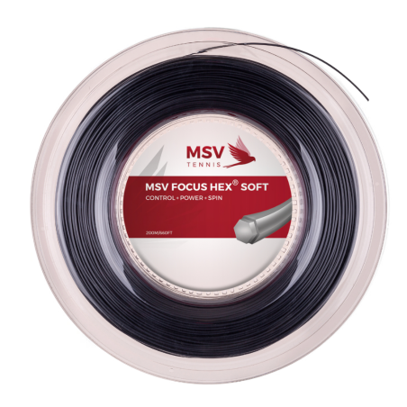 MSV Focus-Hex Soft 1.25mm 200m Czarny - Naciąg Tenisowy
