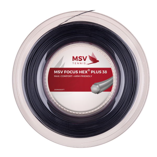 MSV Focus-Hex Plus 38 1.30mm 200m Czarny - Naciąg Tenisowy