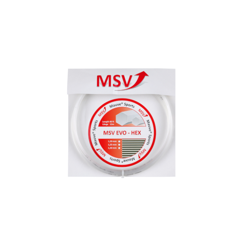 MSV Evo Hex 1.25mm 12m Perłowy - Naciąg Tenisowy