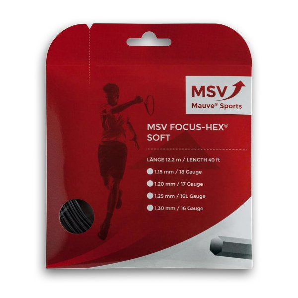 MSV Focus-Hex Soft 1.25mm 12m Czarny - Naciąg Tenisowy