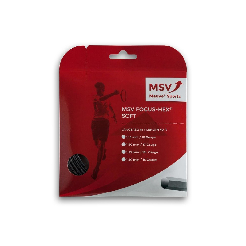 MSV Focus-Hex Soft 1.25mm 12m Czarny - Naciąg Tenisowy