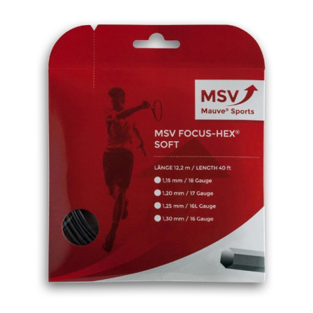 MSV Focus-Hex Soft 1.25mm 12m Czarny - Naciąg Tenisowy
