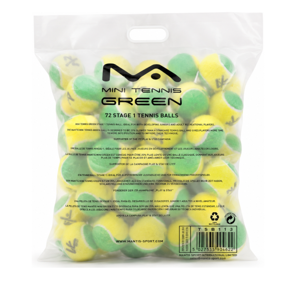 Mantis Stage 1 Mini Tenis 72 Piłki Worek