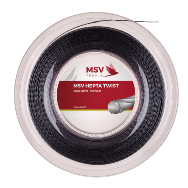 MSV Hepta Twist 1.20mm 200m Czarny - Naciąg Tenisowy