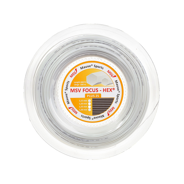 MSV Focus-Hex Plus 25 1.30mm 200m Biały - Naciąg Tenisowy