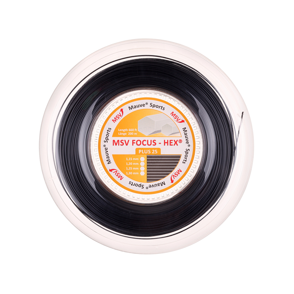 MSV Focus-Hex Plus 25 1.30mm 200m Czarny - Naciąg Tenisowy