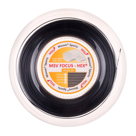 MSV Focus-Hex Plus 25 1.30mm 200m Czarny - Naciąg Tenisowy