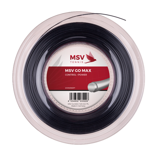 MSV Go Max 1.25mm 200m Czarny - Naciąg Tenisowy