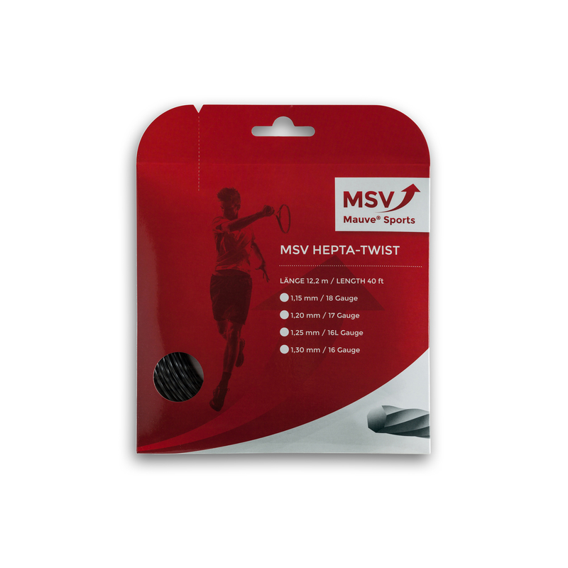 MSV Hepta Twist 1.15mm 12m Czarny - Naciąg Tenisowy