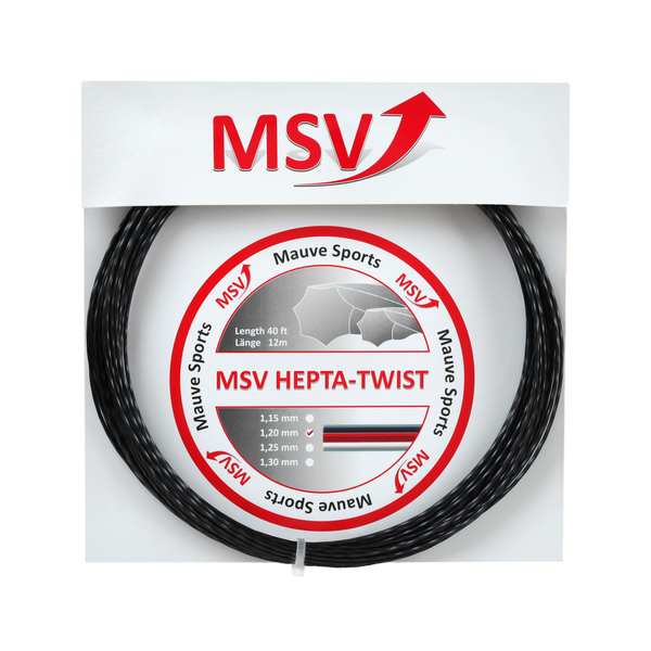 MSV Hepta Twist 1.20mm 12m Czarny - Naciąg Tenisowy