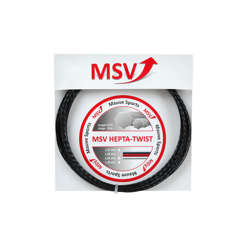 MSV Hepta Twist 1.20mm 12m Czarny - Naciąg Tenisowy