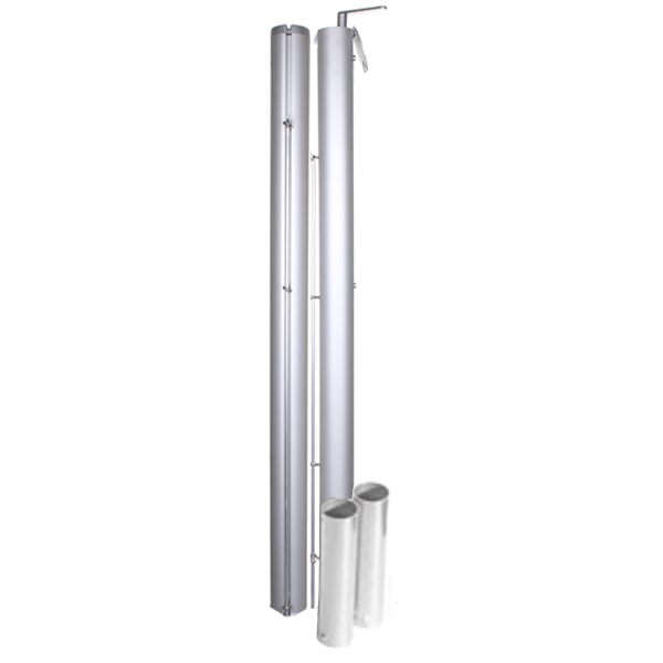Słupki Aluminiowy 80mm Kwadratowe z Tulejami