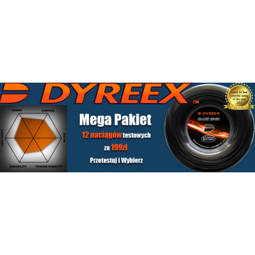 Dyreex Mega Pakiet 12 Naciągów Testowych Dyreex Mega Pakiet 12 Naciągów Testowych