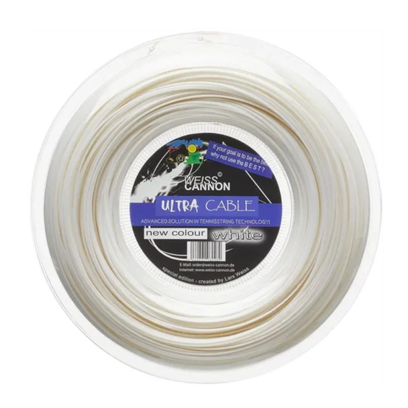 Weiss Cannon Ultra Cable 1.23mm 200m Biały - Naciąg tenisowy