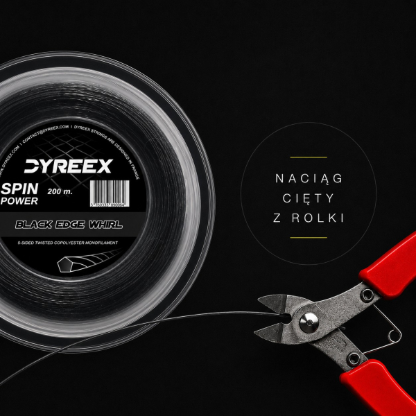 Dyreex Black Edge Whirl 1.25mm 12m - Naciąg Tenisowy