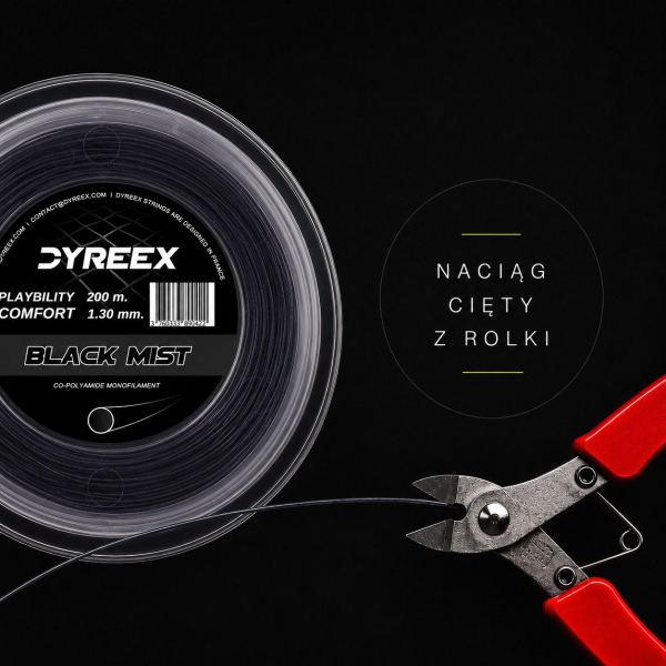 Dyreex Black Mist 1.30mm 12m - Naciąg Tenisowy