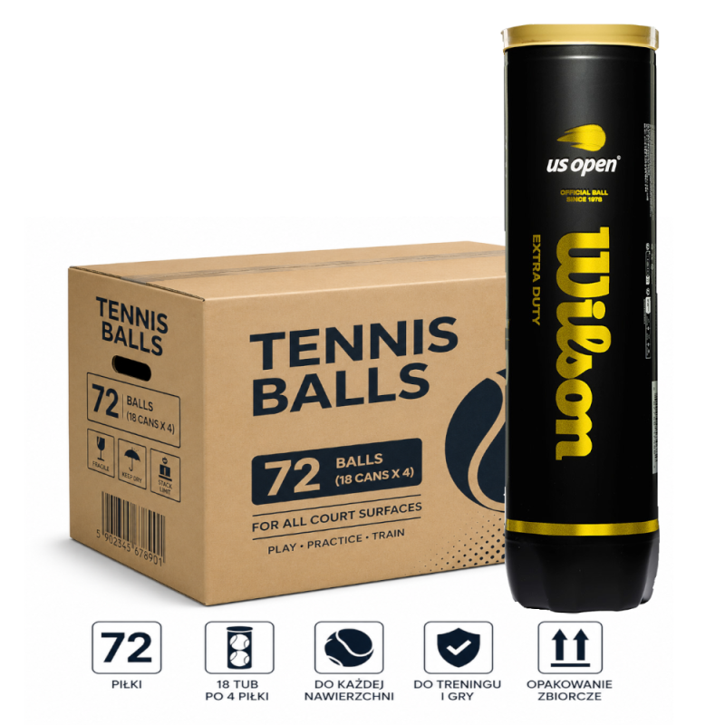 Wilson US Open Karton 72 Piłki